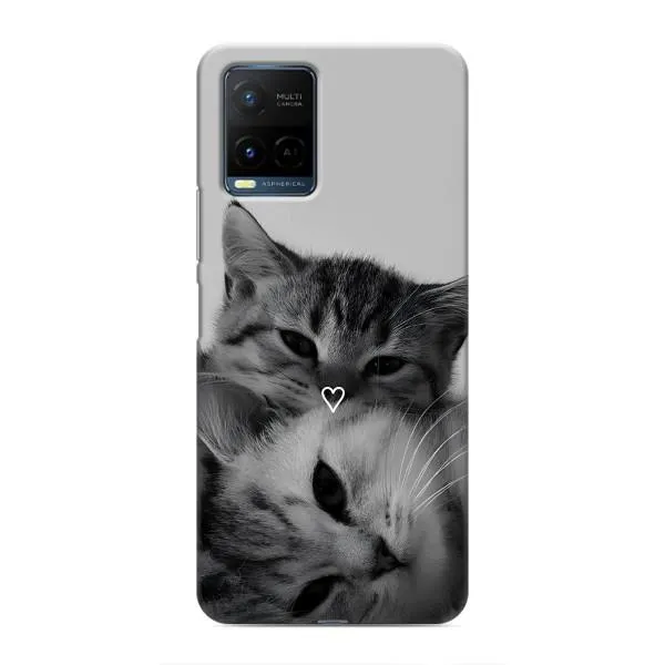 Чехол с принтом «Пара котов» для Vivo Y21 / Y21s