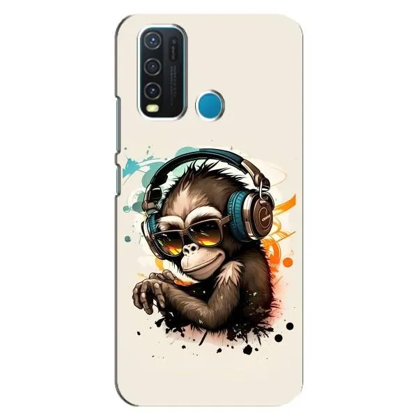 Чехол с принтом «Макака в наушниках» для Vivo Y30