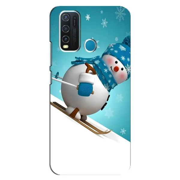 Чехол с принтом «Снеговик на лыжах» для Vivo Y30 Чехол с принтом «Снеговик на лыжах» для Vivo Y30