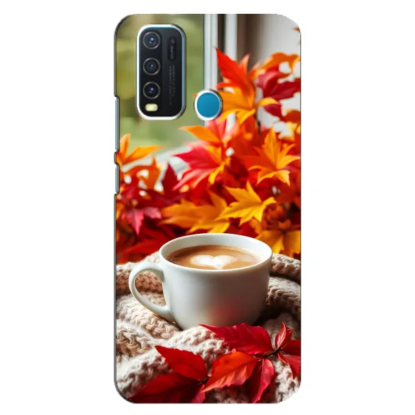 Чехол с принтом «Кофе и листья» для Vivo Y30 Чехол с принтом «Кофе и листья» для Vivo Y30