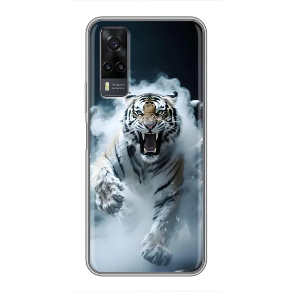 Чехол с принтом «Белый тигр в дыму» для Vivo Y31 Чехол с принтом «Белый тигр в дыму» для Vivo Y31