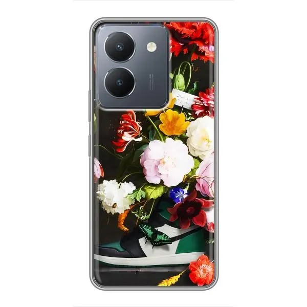 Чехол с принтом «Nike цветы» для Vivo Y36