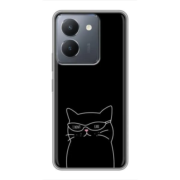Чохол з принтом «Байдужий кіт» для Vivo Y36