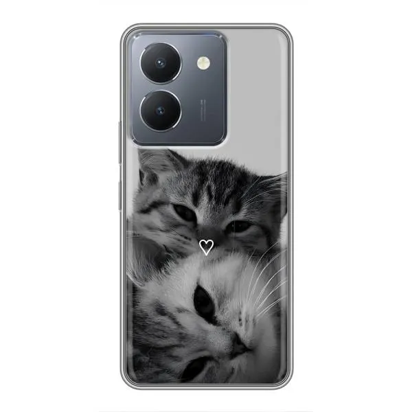 Чохол з принтом «Пара котів» для Vivo Y36