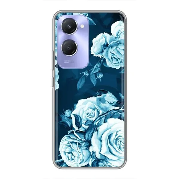 Чехол с принтом «Голубые Бутоны» для Vivo Y36c Чехол с принтом «Голубые Бутоны» для Vivo Y36c