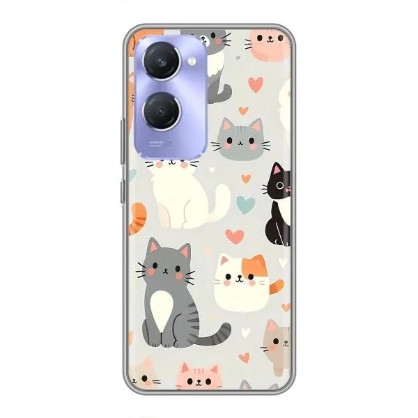 Чехол с принтом «Коллаж котов» для Vivo Y36c