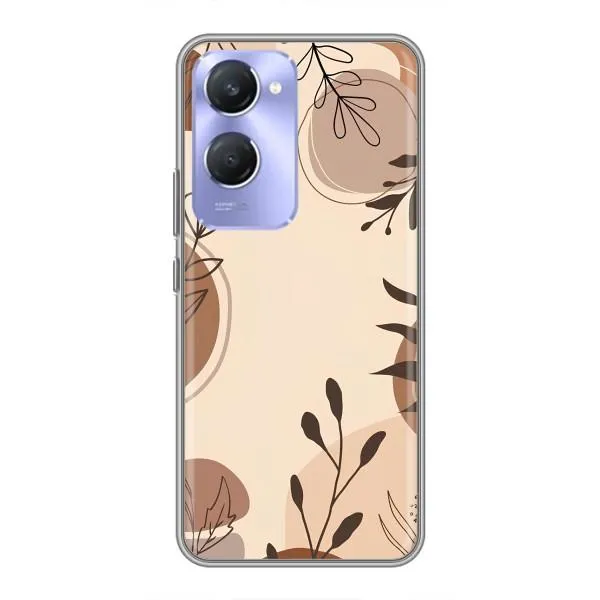 Чехол с принтом «Коричневые цветы» для Vivo Y36c Чехол с принтом «Коричневые цветы» для Vivo Y36c