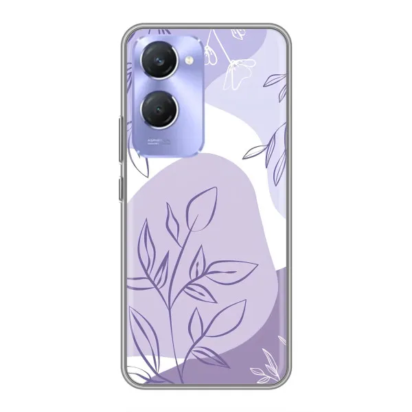 Чехол с принтом «Фиолетовые листья абстракция» для Vivo Y36c
