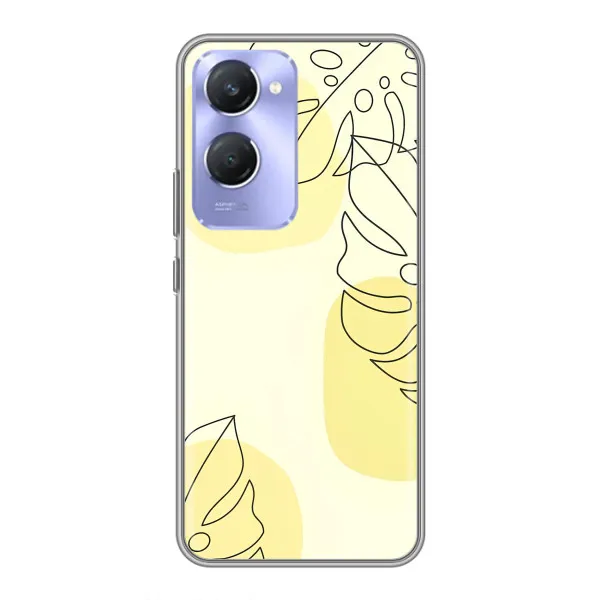 Чехол с принтом «Желтая монстера арт» для Vivo Y36c