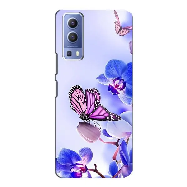 Чехол с принтом «Бабочка на цветочке» для Vivo Y72