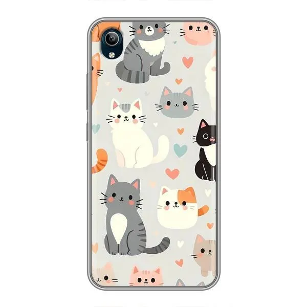 Чехол с принтом «Коллаж котов» для Vivo Y91C Чехол с принтом «Коллаж котов» для Vivo Y91C