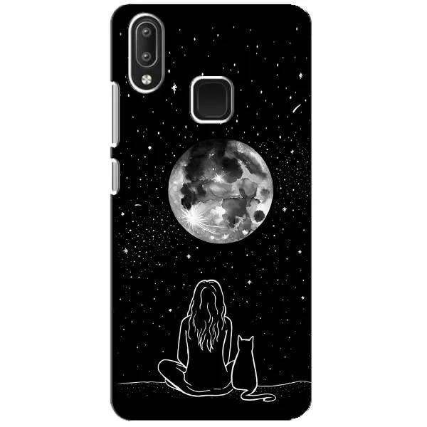 Чехол с принтом «Девушка с котом» для Vivo Y95
