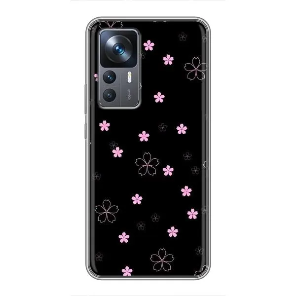 Чехол с принтом «Розовые цветы на черном» для Xiaomi 12T Pro Чехол с принтом «Розовые цветы на черном» для Xiaomi 12T Pro