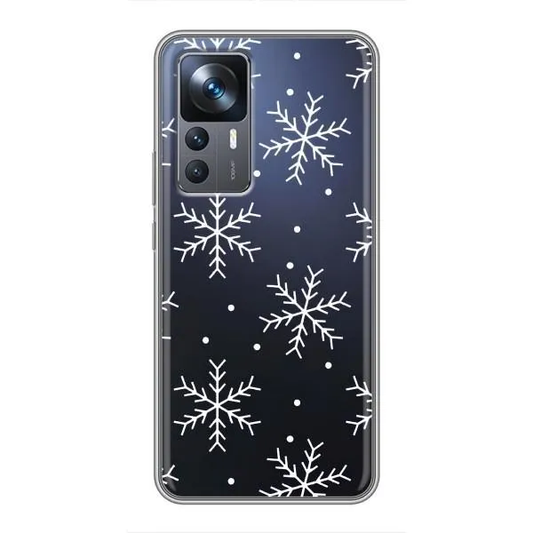 Чехол с принтом «Белые снежинки» для Xiaomi 12T Чехол с принтом «Белые снежинки» для Xiaomi 12T