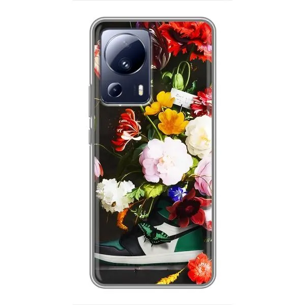 Чехол с принтом «Nike цветы» для Xiaomi 13 Lite Чехол с принтом «Nike цветы» для Xiaomi 13 Lite