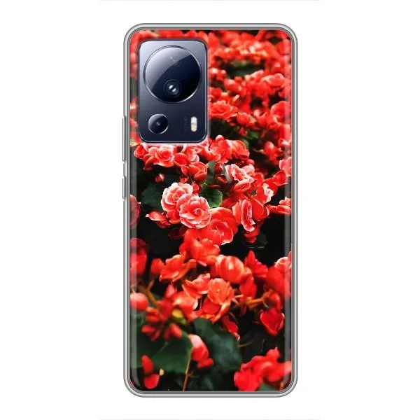 Чехол с принтом «Цветы красные» для Xiaomi 13 Lite Чехол с принтом «Цветы красные» для Xiaomi 13 Lite