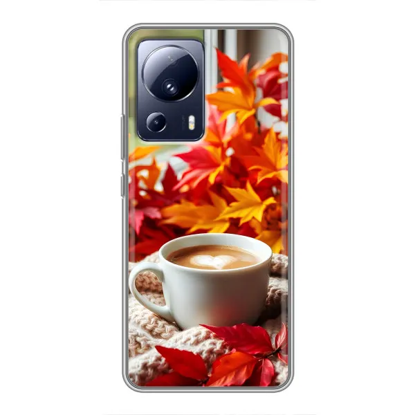 Чехол с принтом «Кофе и листья» для Xiaomi 13 Lite Чехол с принтом «Кофе и листья» для Xiaomi 13 Lite