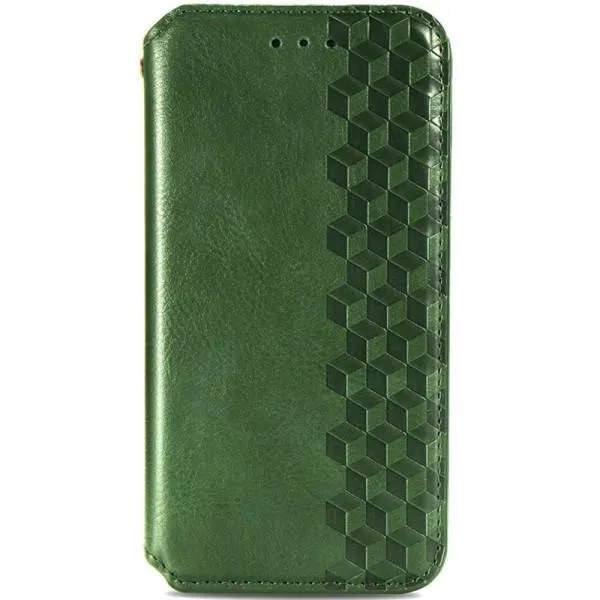 Кожаный чехол-книжка GETMAN Cubic (PU) для Xiaomi 13 — Зеленый — фото 1 Кожаный чехол-книжка GETMAN Cubic (PU) для Xiaomi 13 — Зеленый — фото 1