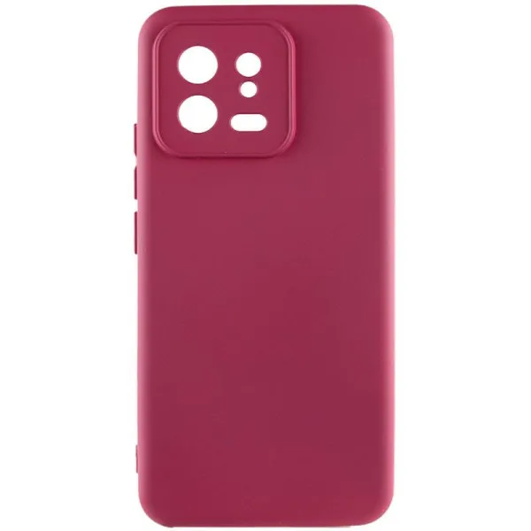 Чехол TPU GETMAN Liquid Silk Full Camera для Xiaomi 13 — Бордовый — фото 1