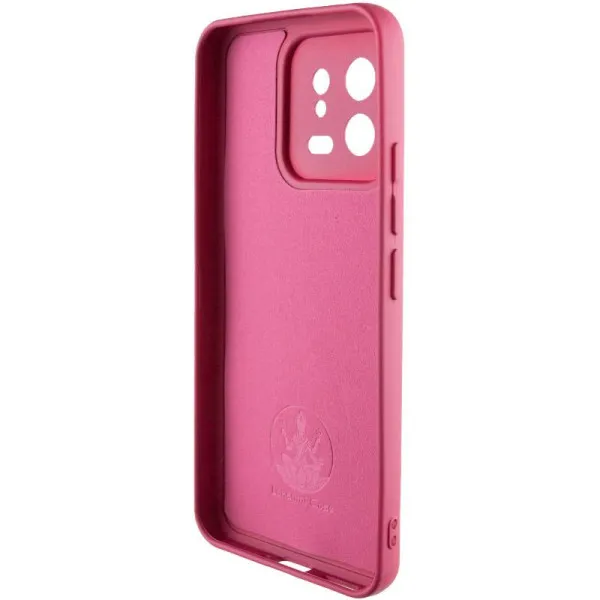 Чехол TPU GETMAN Liquid Silk Full Camera для Xiaomi 13 — Бордовый — фото 5
