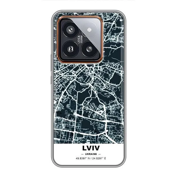Чехол с принтом «Львов» для Xiaomi 14 Pro