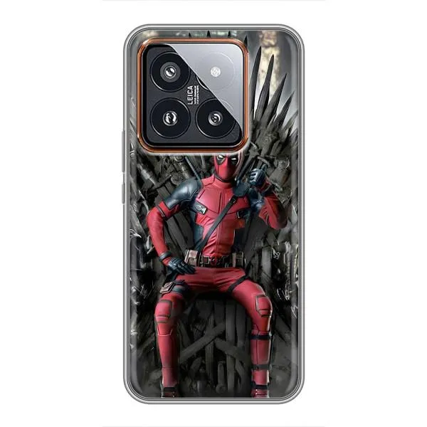Чехол с принтом «Дэдпул на троне» для Xiaomi 14 Pro Чехол с принтом «Дэдпул на троне» для Xiaomi 14 Pro