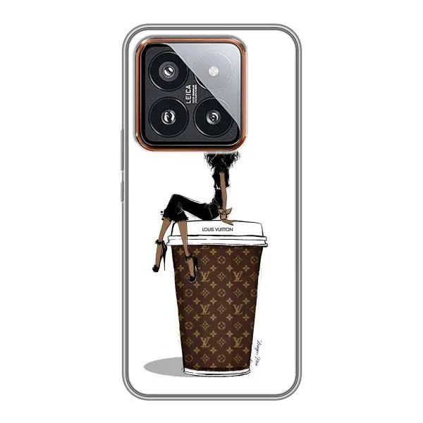 Чехол с принтом «кофе LOUIS VUITTON» для Xiaomi 14 Pro