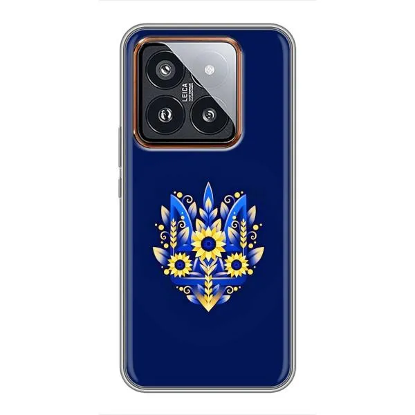 Чохол з принтом «Квітковий Герб» для Xiaomi 14 Pro Чохол з принтом «Квітковий Герб» для Xiaomi 14 Pro