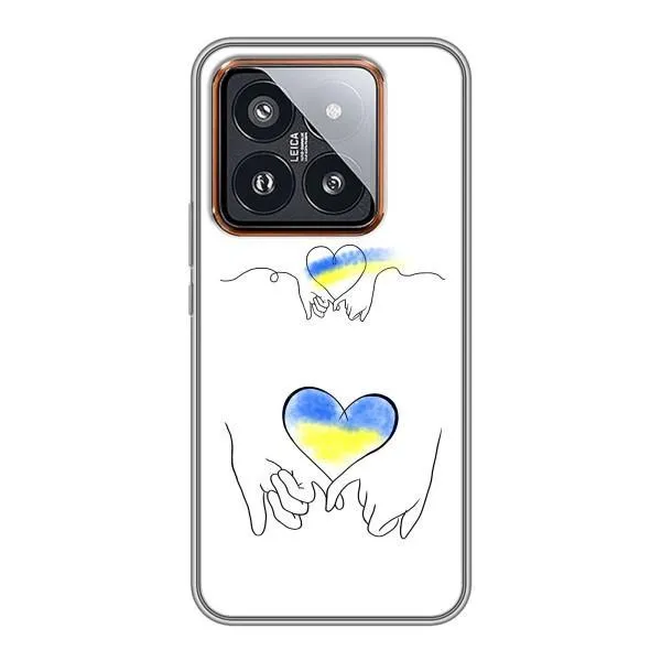 Чехол с принтом «Мир Украине» для Xiaomi 14 Pro Чехол с принтом «Мир Украине» для Xiaomi 14 Pro