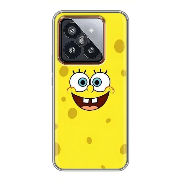 Чехол с принтом «Мордашка Спанч Боба» для Xiaomi 14 Pro