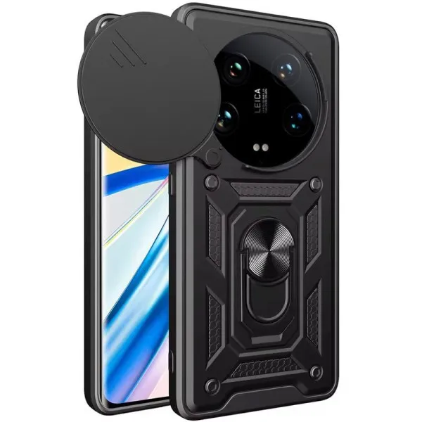 Чехол Ummi Camshield Serge Ring для Xiaomi 14 Ultra — Черный — фото 1 Чехол Ummi Camshield Serge Ring для Xiaomi 14 Ultra — Черный — фото 1