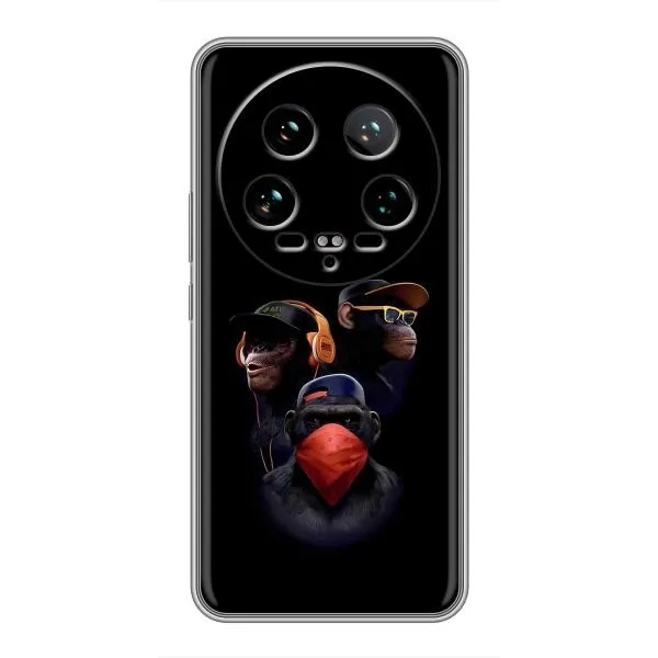 Чехол с принтом «Три обезьяны» для Xiaomi 14 Ultra