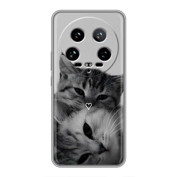 Чохол з принтом «Пара котів» для Xiaomi 14 Ultra