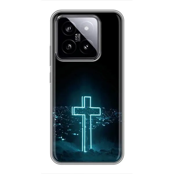 Чехол с принтом «Крест и город» для Xiaomi 14