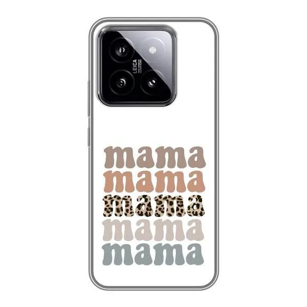 Чехол с принтом «Текстовый коллаж мама» для Xiaomi 14