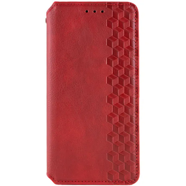 Кожаный чехол-книжка GETMAN Cubic (PU) для Xiaomi 14T Pro — Красный — фото 1