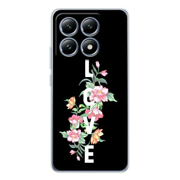 Чехол с принтом «Цветы LOVE» для Xiaomi 14T