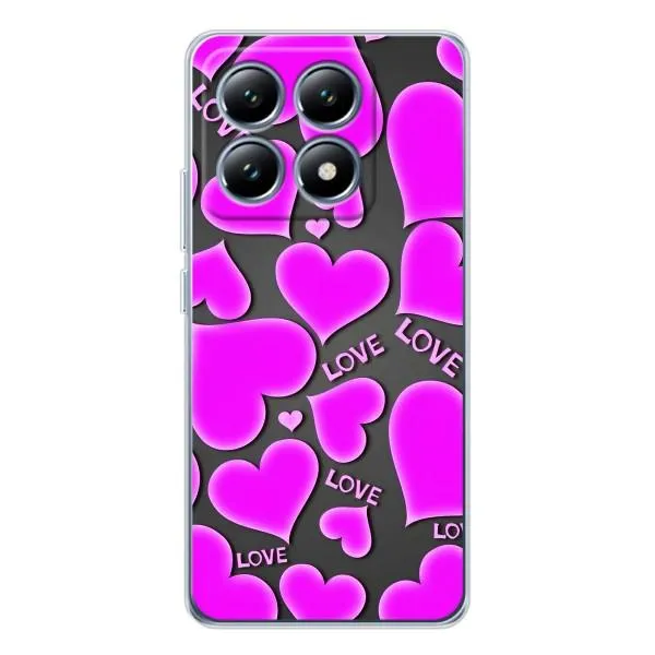 Чехол с принтом «Pink hearts» для Xiaomi 14T