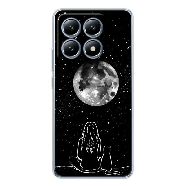 Чехол с принтом «Девушка с котом» для Xiaomi 14T Чехол с принтом «Девушка с котом» для Xiaomi 14T
