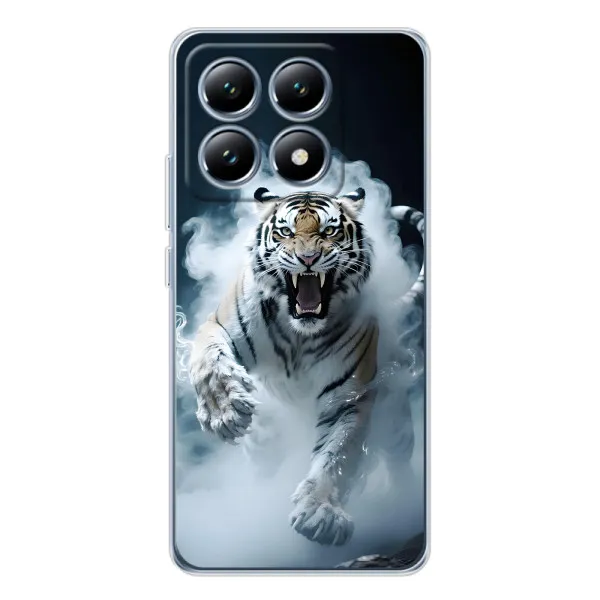 Чехол с принтом «Белый тигр в дыму» для Xiaomi 15 Pro