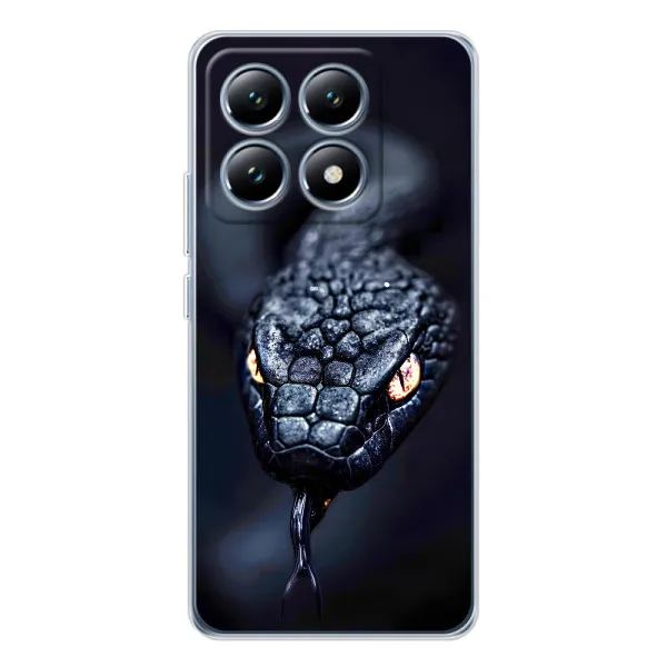 Чехол с принтом «Черная змея» для Xiaomi 15 Pro