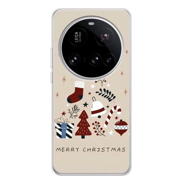 Чехол с принтом «Merry Christmas» для Xiaomi 15 Ultra Чехол с принтом «Merry Christmas» для Xiaomi 15 Ultra
