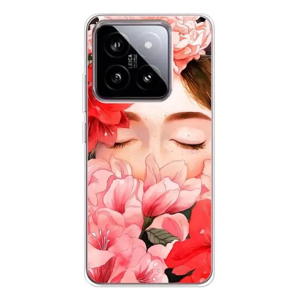 Чехол с принтом «Глаза в цветах» для Xiaomi 15 Чехол с принтом «Глаза в цветах» для Xiaomi 15