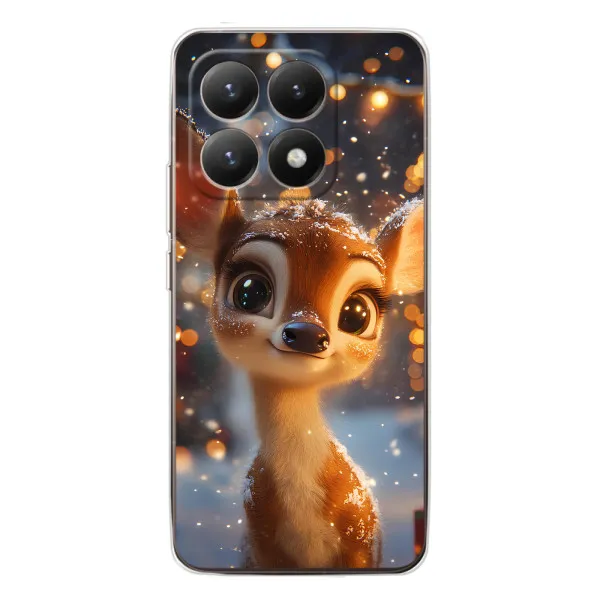 Чехол с принтом «Олененок среди гирлянд» для Xiaomi 15T Чехол с принтом «Олененок среди гирлянд» для Xiaomi 15T