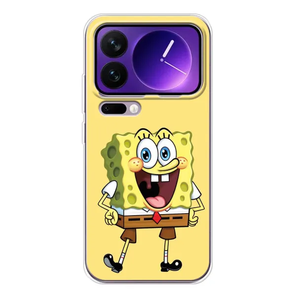 Чохол з принтом «Веселий Спанч Боб» для Xiaomi 17 Pro Max