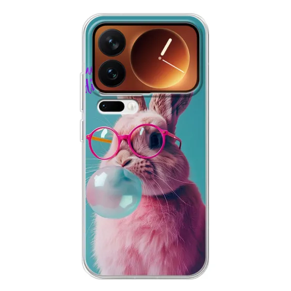 Чехол с принтом «Кролик в очках» для Xiaomi 17 Pro Чехол с принтом «Кролик в очках» для Xiaomi 17 Pro