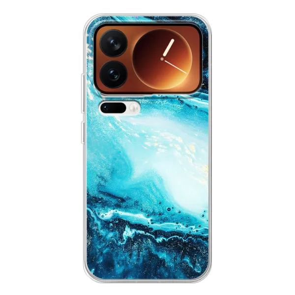 Чехол с принтом «Голубой мрамор» для Xiaomi 17 Pro