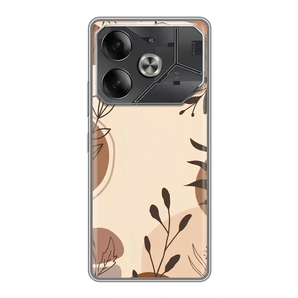 Чохол з принтом «Коричневі квіти» для Xiaomi 18 Pro Max Чохол з принтом «Коричневі квіти» для Xiaomi 18 Pro Max