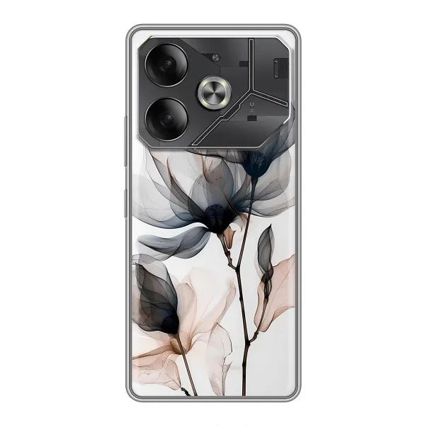 Чохол з принтом «Квіти на білому» для Xiaomi 18 Pro Чохол з принтом «Квіти на білому» для Xiaomi 18 Pro