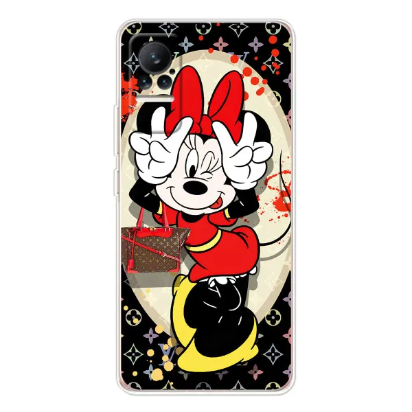 Чехол с принтом «Минни peace» для Xiaomi Civi 1S Чехол с принтом «Минни peace» для Xiaomi Civi 1S